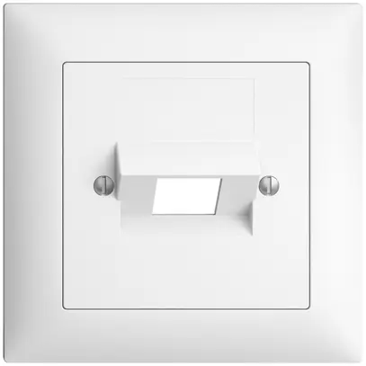 Kit frontale EDIZIOdue bianco 88×88mm 1×RJ45 