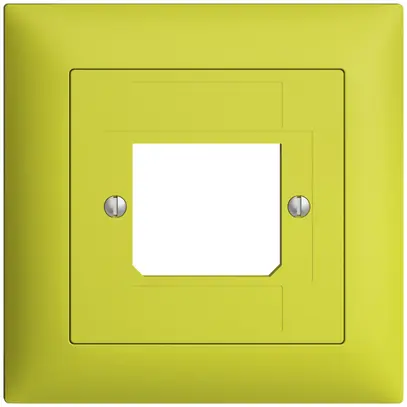 Kit frontale EDIZIOdue lemon 88×88mm 1×TT 3×RJ 