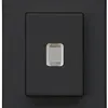 Pulsante INS Hager FLF 10A/250V 0/2L illuminato nero 