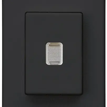 Pulsante INS Hager FLF 10A/250V 0/2L illuminato nero 