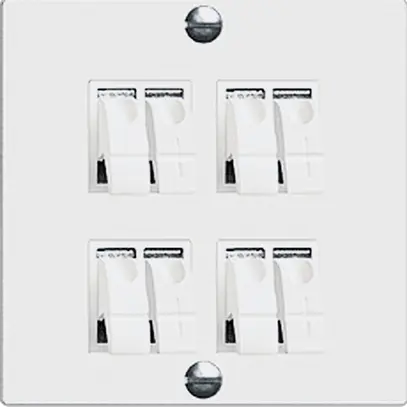 Presa audio EDIZIOdue F 4×bianco morsetto per 4 altoparlante 