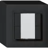 Pulsante universale AP 4×KAL con LED nero 