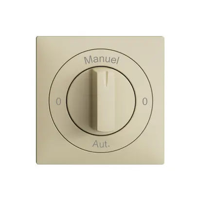 Kit front. 0-Auto-0-Main EDIZIOdue vanille, 60×60mm pour interr.rot 