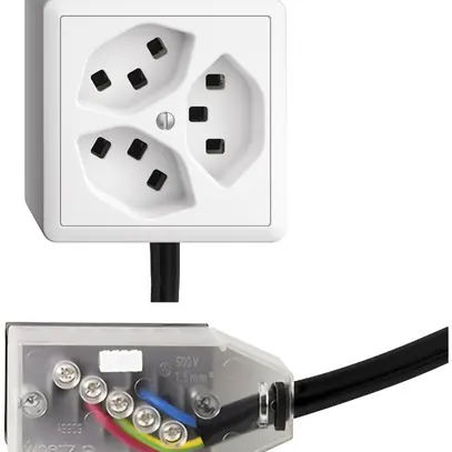 Presa AP 3×T23 16A bianco L3 EDIZIOdue per Technofil 