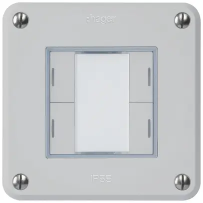 Tasto INC robusto C KNX 4× grigio chiaro LED RGB s/e-link 