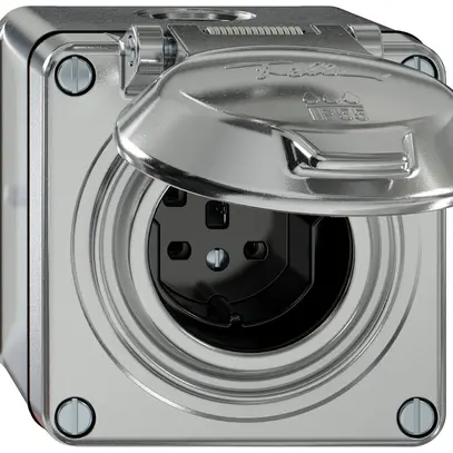 Presa AP ELEMENT SNAPFIX® 1×tipo 25 16A 440V con coperchio IP55 all 