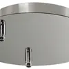 Rosace de plafond SLV 3 sorties, Ø220×54mm avec décharge de traction chromé 