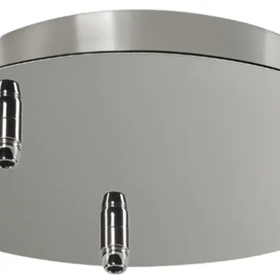 Rosace de plafond SLV 3 sorties, Ø220×54mm avec décharge de traction chromé 