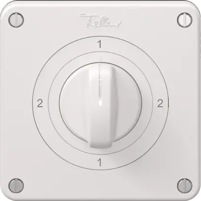 Interrupteur rotatif NEVO N.CO 3/2L, avec manette, KS, 2-1-2-1, blanc 