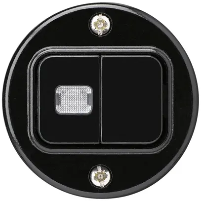 Kit front. basico nero con 1 lente bottone doppioØ43mm 