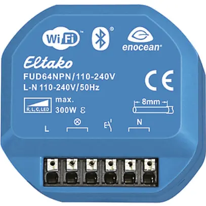 Attuatore-variatore RF INS Eltako FUD64NPN 300W con WiFi/BT 