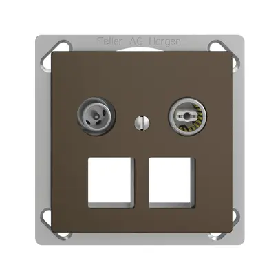 Presa multimedia 11dB INS Edue FM.TE presa terminale/passagg.2×RJ45 Keystone cof 