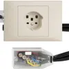 Prise INC EDIZIOdue T25 crema 45…69mm pour câble plat Technofil 