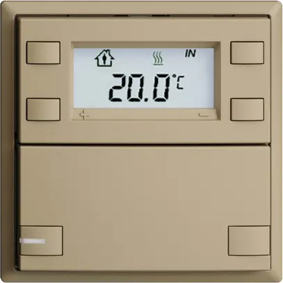 Poussoir RTH ENC KNX 1× EDIZIOdue F sand, avec LED RGB 