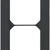 Cadre de recouvrement ENC kallysto.pro 2×1 noir 94×154mm 