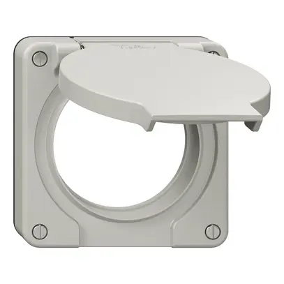 Coperchio con coperchio ribaltabile NEVO Ø60mm p.presa FI grc (guarn.ne) 