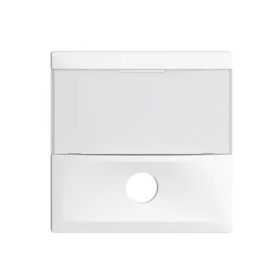 Plaque frontale EDIZIOdue blanc pour contact de sonnerie 