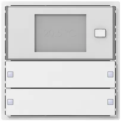 Couronne pour thermostat d'ambience SIDUS KNX RTR Design type ZE 2/4, blanc 
