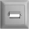 Kit frontale EDIZIOdue silver 88×88mm 2×RJ45 