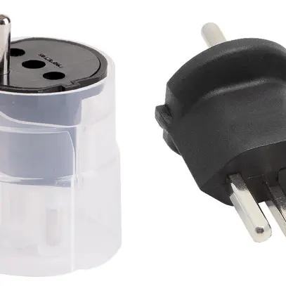 Adaptateur fixe MH 3L 16A 230VAC Schuko/T23 CEE7/7-CH T23, noir 