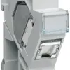 Module patch cat.6 RJ45 TP/s + support pour rail DIN 1 4 pièces 