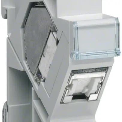 Module patch cat.6 RJ45 TP/s + support pour rail DIN 1 4 pièces 
