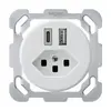 Prise de charge USB ENC basico 18W PD 1×type A 1×type C T23 a.plaque fix. blanc 