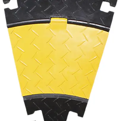Coude 30° Demelectric Protector Rubber 4 canaux 590×78 jaune/noir 