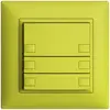 Poussoir ENC KNX 3× EDIZIOdue lemon RGB sans LED 