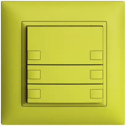 Poussoir ENC KNX 3× EDIZIOdue lemon RGB sans LED 