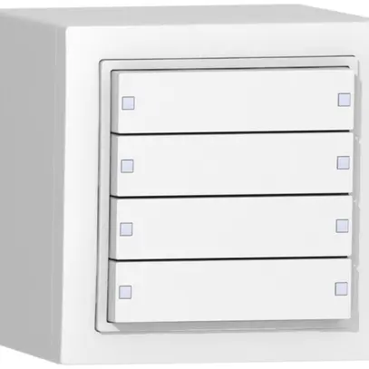 Sensore pulsante AP SIDUS KNX Design 4/8, bianco 