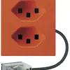 Presa INS 2×tipo 23 Hager FLF per cavo piatto Technofil L3 arancione 