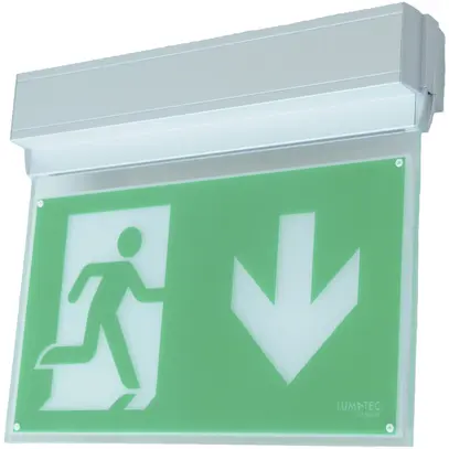 Luminaire de secours LED Lumatec A27 L6RW3-TA-DM/WM, autonomie 3h, mural/plafond 