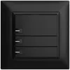 UP-Taster KNX 3-fach EDIZIOdue schwarz RGB mit LED 