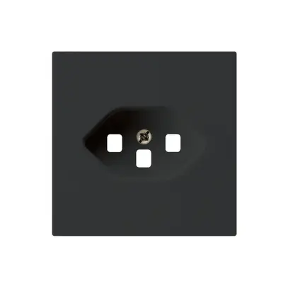 Placca frontale kallysto T23 nero 60×60 per presa con morsetti innesto 