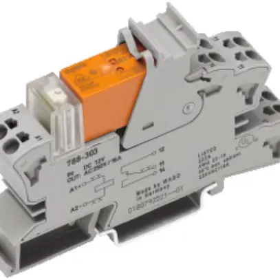 Socle à ficher avec relais WAGO 24VDC 1C, LED 