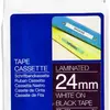 Cassette ruban Brother TZe-355 24mm×8m, noir/blanc 