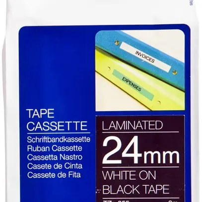 Cassetta nastro Brother TZe-355 24mm×8m, nero/bianco 
