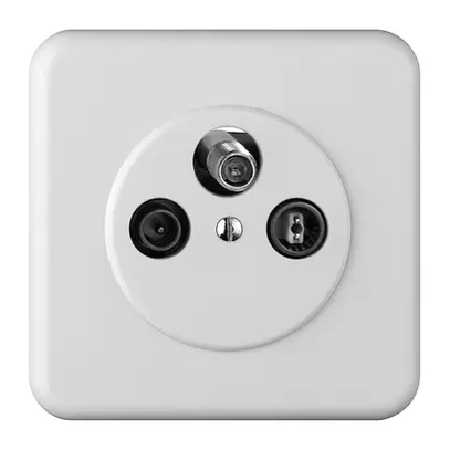 Presa antenna INC SAT/TV/R DB53 FH bianco con SAT-F 