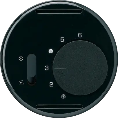 Termostato Hager basico A, con interr.di riscald./raffred., nero 