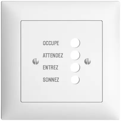Kit frontal ENC EDIZIOdue blanc 88×88 pour station de porte 1334.F 