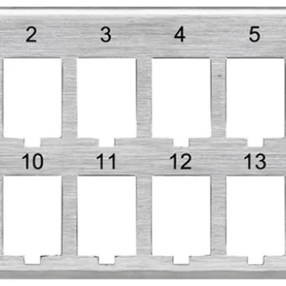 Module de base HA HMS 16×RJ45 Keystone, TV-/Sat, gris 
