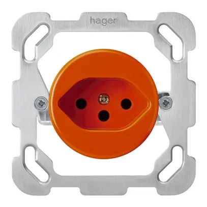 Inserto per presa INC basico tipo 13 con placca di fissaggio arancione 