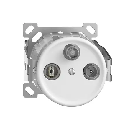 Prise d'antenne AP SAT/TV/R DB53 STANDARDdue blanc avec SAT-F 