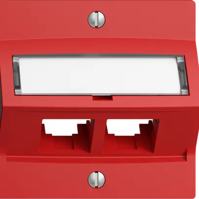 Kit de montage S-One EDIZIOdue F pour 2×RJ45 oblique, berry 