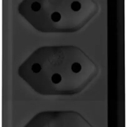 Presa multipla cleverLINE 9×T13 nero 2m H05VV-F 3×1mm² con interruttore 