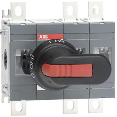 Interrupteur de charge ABB 250A/400V 3L, avec poignée&axe 