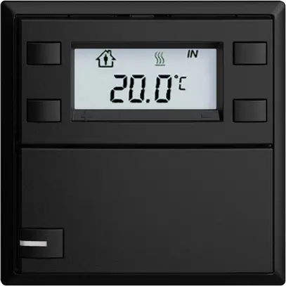 Pulsante RTH INC KNX 1×EDIZIOdue F nero, con LED RGB 