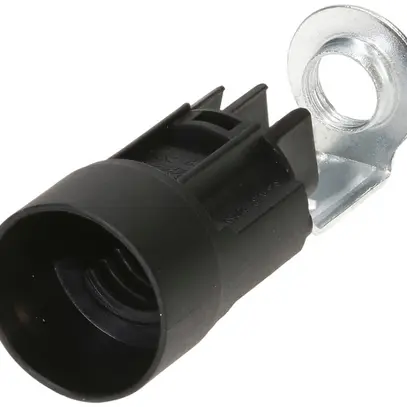 Douille E14 matière synthétique M10×1 noir avec socle pour bougie 