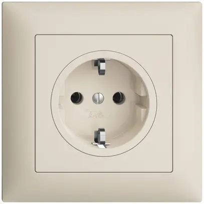 Prise SCHUKO ENC EDIZIOdue FMI, 16A, 250VAC, L+N+PE crema 